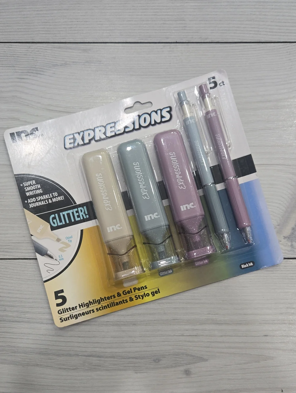 Inc Expressions Glitter Highlighters & Gel Pens - Pastel Set